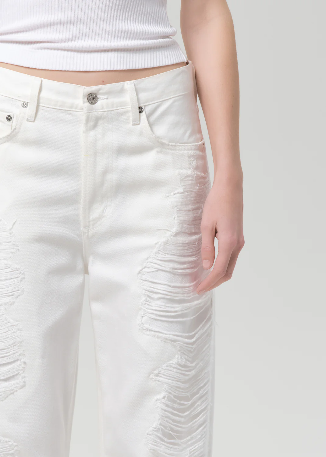 Miro Long Relaxed Jean in Shred - Image 5