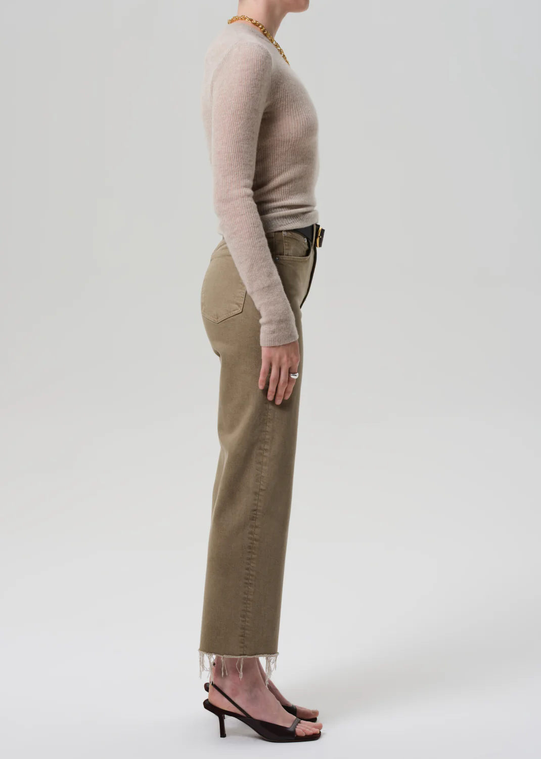 Palma Straight Raw Hem in Bezal - Image 3