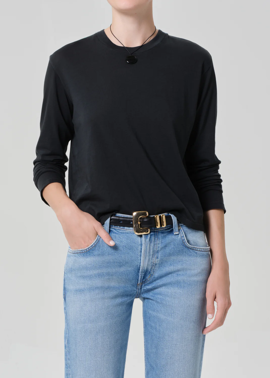 Sabine Long Sleeve in Washed Black