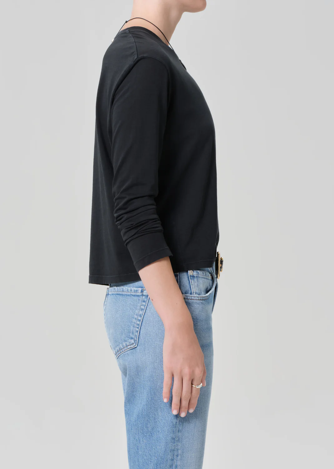 Sabine Long Sleeve in Washed Black - Image 3