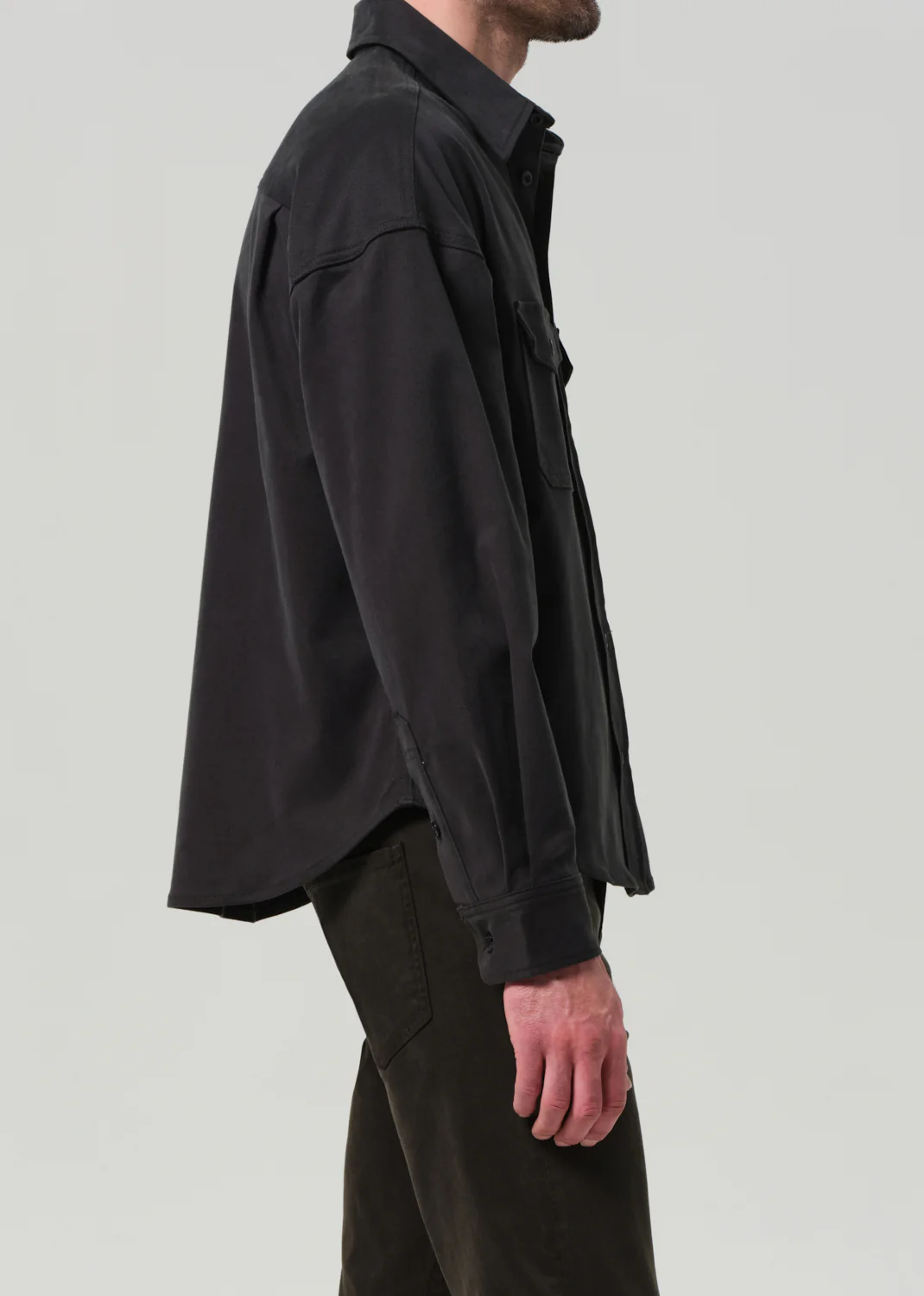 Shigoto Shirt in Grey Green - Image 4
