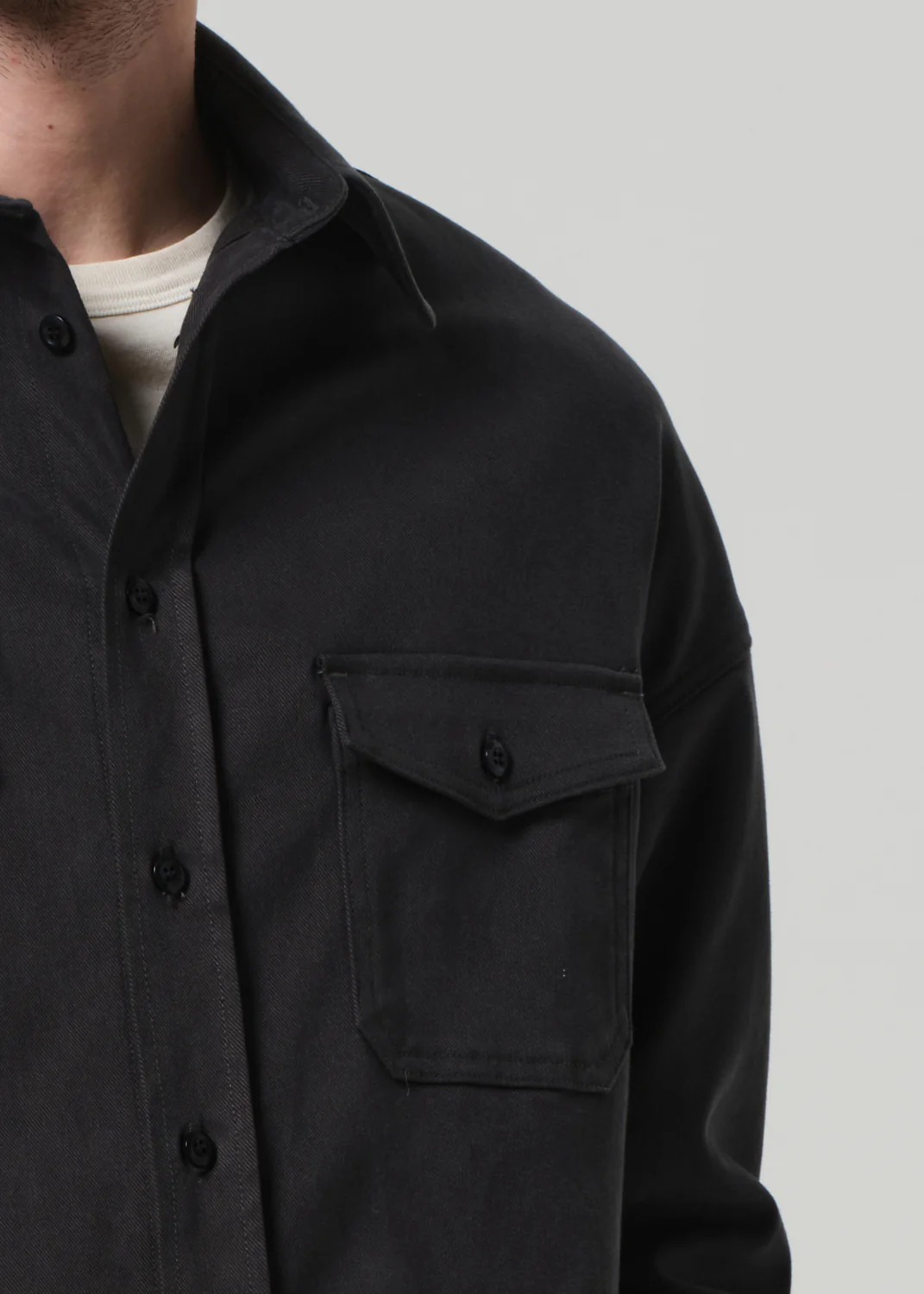 Shigoto Shirt in Grey Green - Image 5