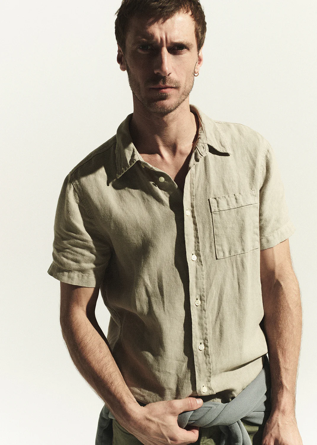 Short Sleeve Pocket Cairo Shirt in Wheat