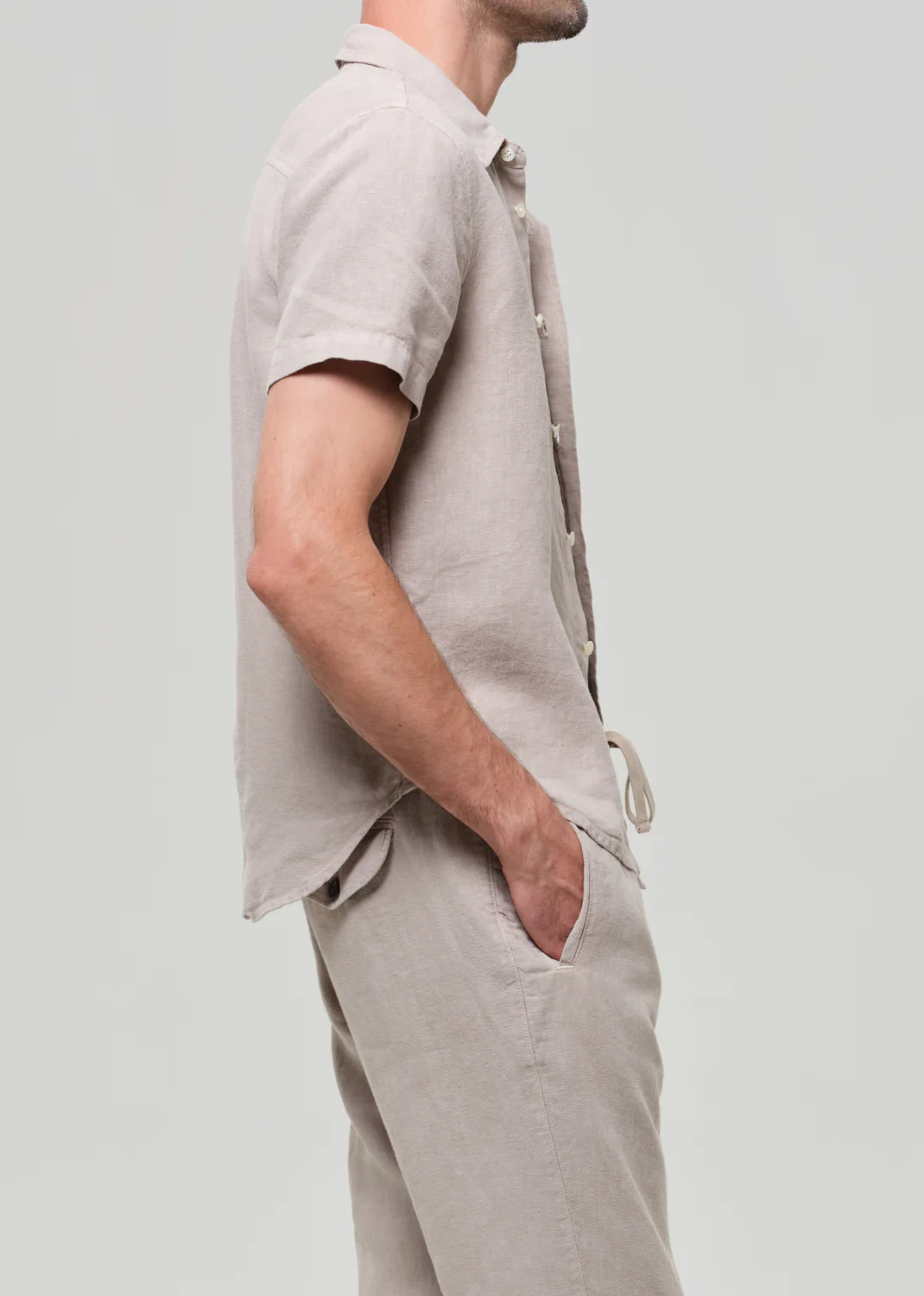 Short Sleeve Pocket Cairo Shirt in Wheat - Image 5