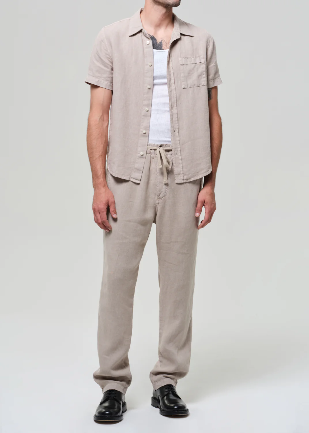Short Sleeve Pocket Cairo Shirt in Wheat - Image 7