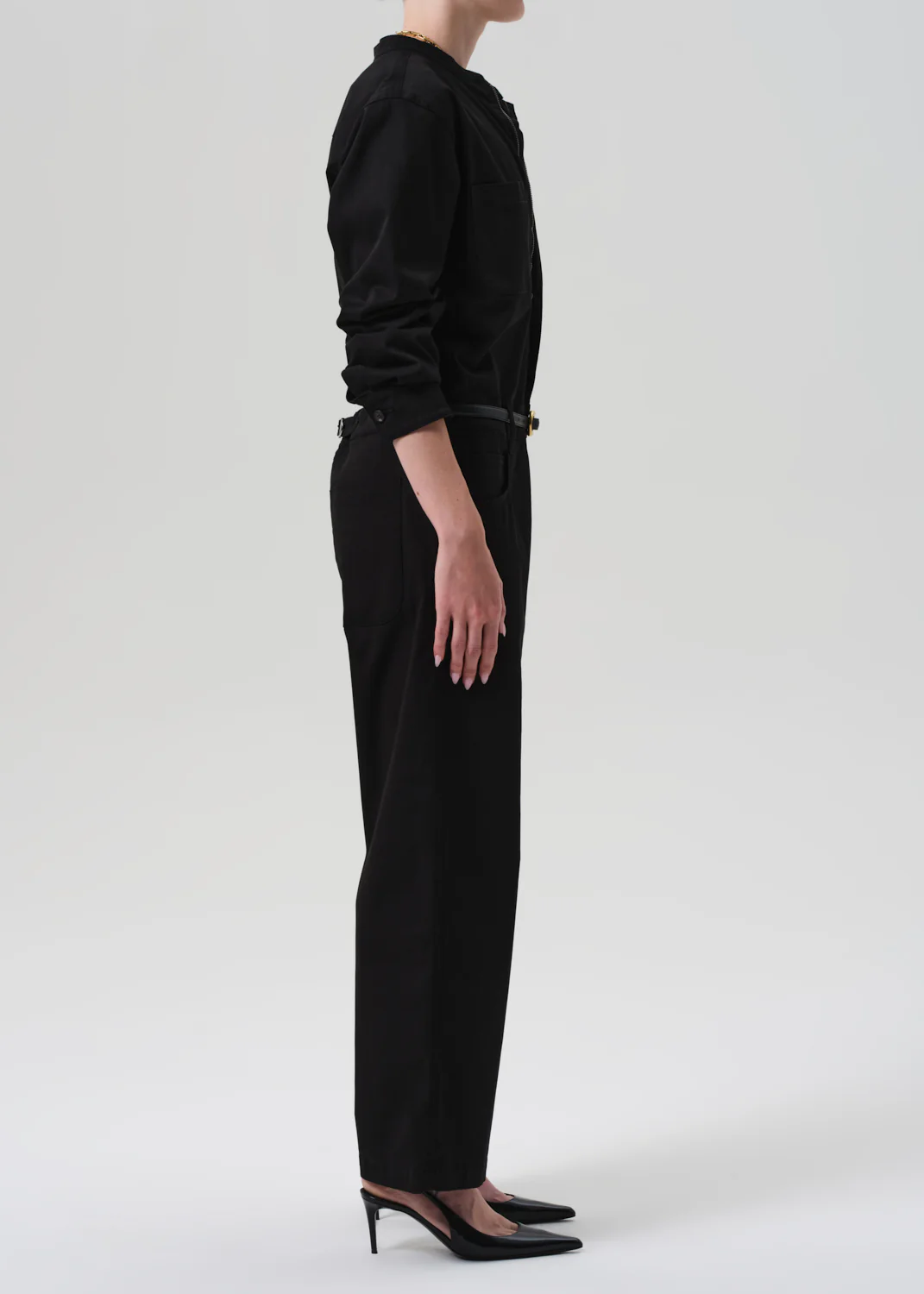 Straight Jumpsuit in Black - Image 3