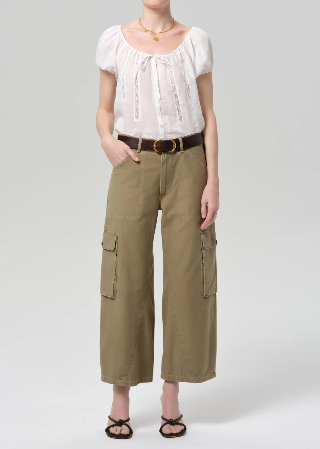 Thassos Twisted Seam Utility Pant in Bezal