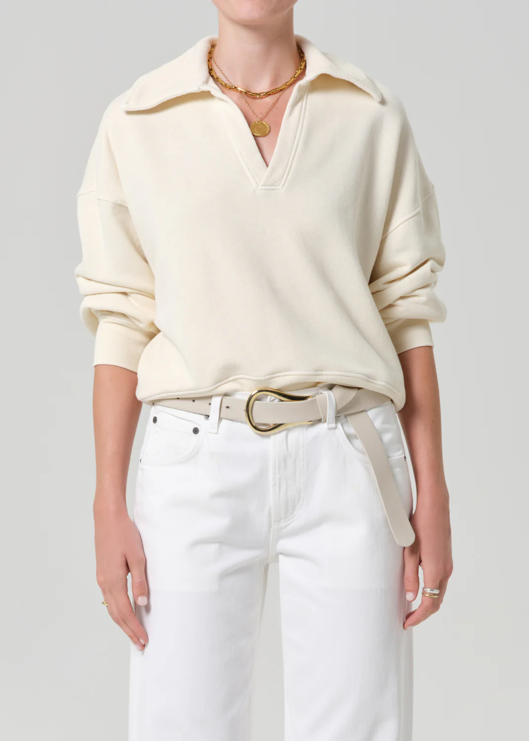Trapeze Pullover in Cream