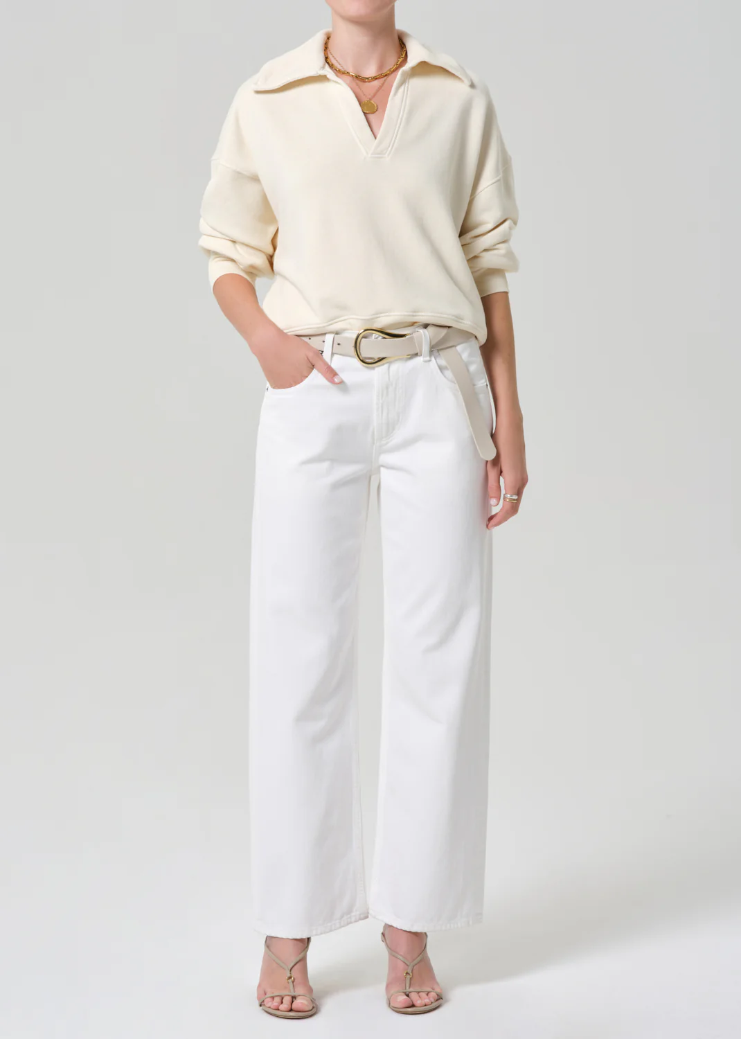 Trapeze Pullover in Cream - Image 5