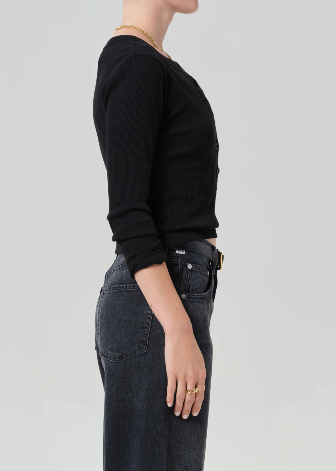 Varra Henley in Black - Image 3