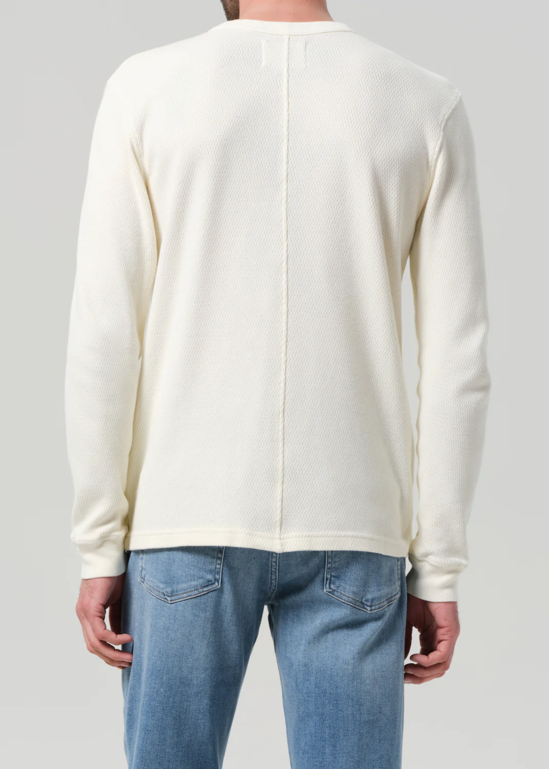 Waffle Crewneck in Canvas - Image 3