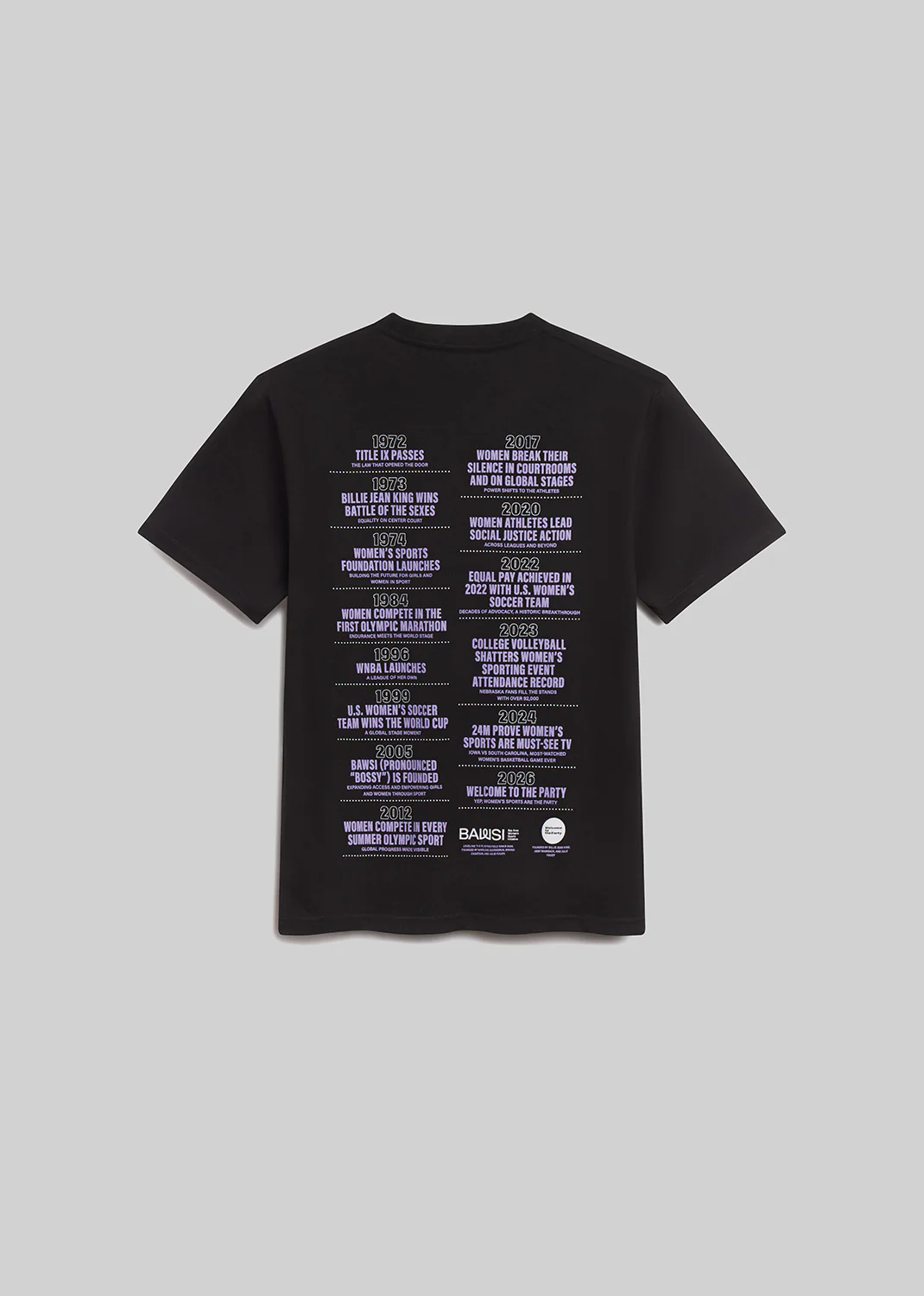 Welcome to the Party for Bay Area Women’s Sports Initiative Tee in Black - Image 2